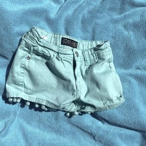 Teal jean shorts just great for the summer!
